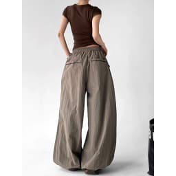 ZHIZOU Women's Gray Sweatpants Baggy Patchwork Pants Harajuku Aesthetic 2000s Style Y2k Vintage Oversize Hip Hop Trousers Summer