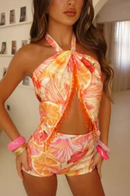 Sexy Tassel Tank Skirt Women Set Fashion Halter Sleeveless Crop Top Mini Slim Hip Package Skirts 2026 Spring Summer Lady Suit 