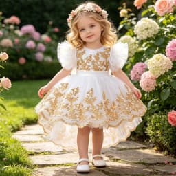 Toddler Baptism Party Baby Girl Dress Elegant Tulle 1st Birthday Wedding Princess Evening Dresses Girls Bridesmaids Prom Costume