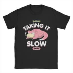 Pokemon Anime Slowpoke Taking It Slow Printed T-shirt Summer Men's and Women's Trendy Loose Casual Y2K Short Sleeve 2026 New