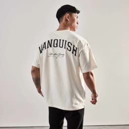 2026 new Men's Gym Inspired Cotton T-shirt Oversized Letter Graphic Short Sleeve Casual Tops