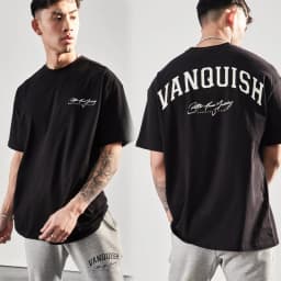 2026 new Men's Gym Inspired Cotton T-shirt Oversized Letter Graphic Short Sleeve Casual Tops