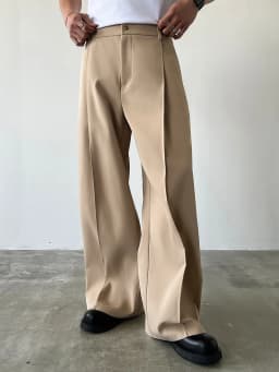 Men's High Waist Wide Leg Suit Pants Casual Loose Straight Leg Dress Pants Formal Business Streetwear Black Trousers S-2XL 1 Pie