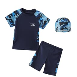 Children's Swimwear: Boys' Plus Size Professional Quick-Dry Training Swimsuit, Teenage Separate Swim Trunks, Swimwear Sets