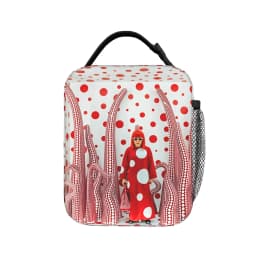 Yayoi Kusama Abstract Face Lunch Bag Japanese Artist Fun Lunch Box For Men Travel Cooler Bag Waterproof Thermal Tote Handbags