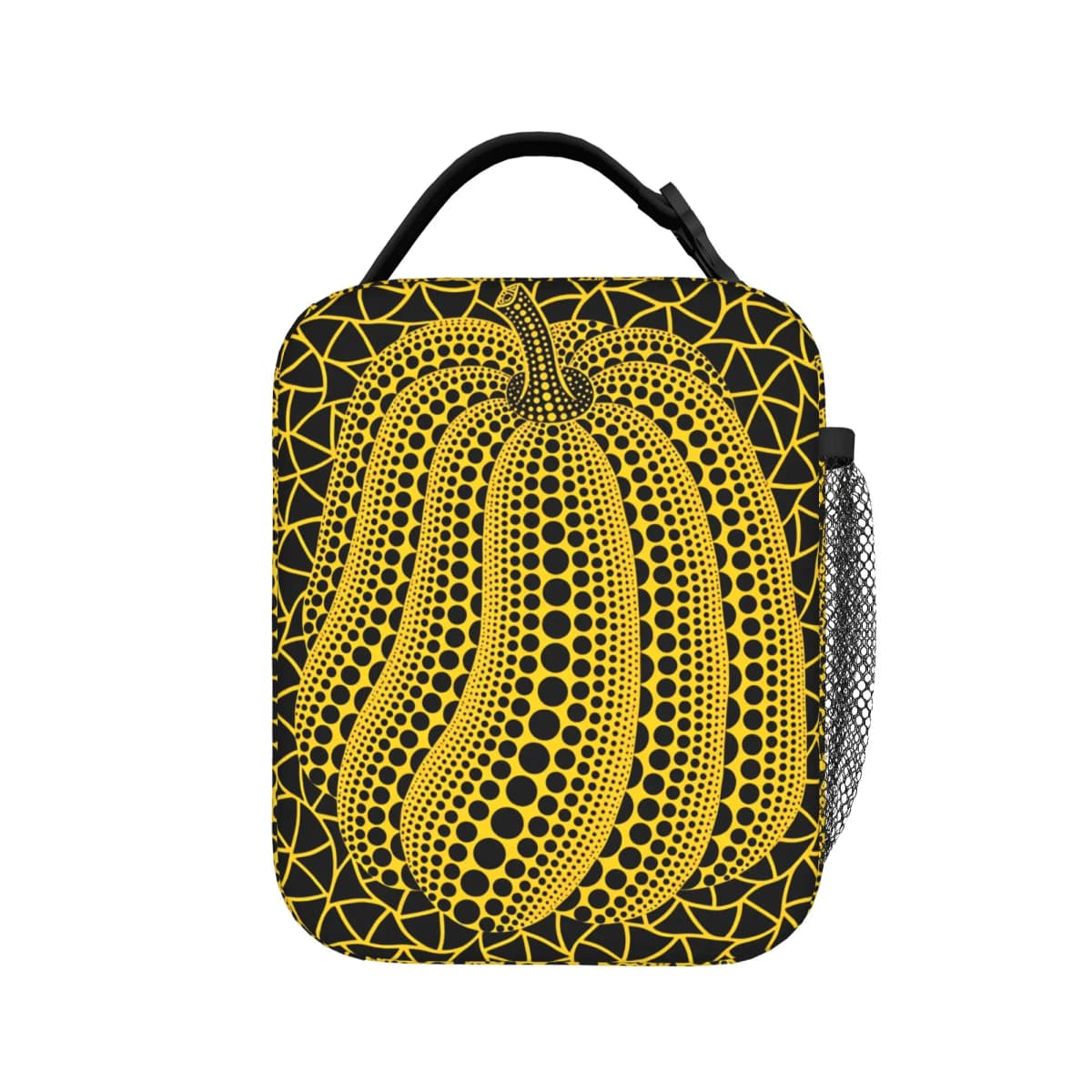 Yayoi Kusama Abstract Face Lunch Bag Japanese Artist Fun Lunch Box For Men Travel Cooler Bag Waterproof Thermal Tote Handbags