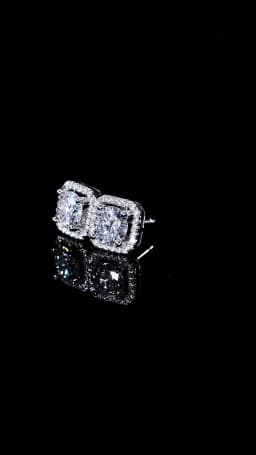 0.5ct 1.0ct 2.0ct Moissanite Earrings 925 Silver with GRA Certificate Pass Diamond Tester Fashionable Wedding Jewelry Gift