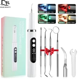 Electric Tooth Cleaner Ultrasonic Dental Scaler With 5 LED Light Plaque Calculus Tartar Remover Oral Care Teeth Cleaning Tools