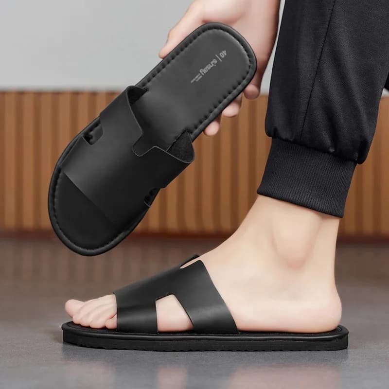 Men's One Strap Roman Sandals Slippers, Cross Border Fashion Casual Slides Plus Size Large Size Outdoor Shoes