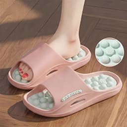 Casual Non-slip EVA Thick Sole Slippers Summer Style Foot Acupressure Massage Slippers Comfort Bathroom Slippers Summer Outdoor