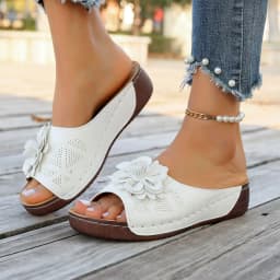 Women's Thick Sole Wedge Sandals, Summer Versatile Comfortable Beach Shoes, Lightweight Breathable Indoor Outdoor Slippers