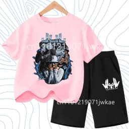 2026 Gift Boys Children's Summer Short Sleeves Tshirt Jul T Shirt set Graphic Y2k Tops Clothing Harajuku Graphic Casual T-shirt