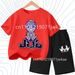 2026 Gift Boys Children's Summer Short Sleeves Tshirt Jul T Shirt set Graphic Y2k Tops Clothing Harajuku Graphic Casual T-shirt