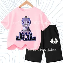 2026 Gift Boys Children's Summer Short Sleeves Tshirt Jul T Shirt set Graphic Y2k Tops Clothing Harajuku Graphic Casual T-shirt