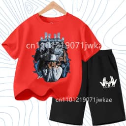 2026 Gift Boys Children's Summer Short Sleeves Tshirt Jul T Shirt set Graphic Y2k Tops Clothing Harajuku Graphic Casual T-shirt