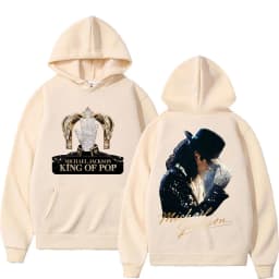 King of Pop Michael Jackson Album Cover Hoodie Men's Clothes Harajuku Fashion Hip Hop Sweatshirt Casual Fleece Oversized Hoodies