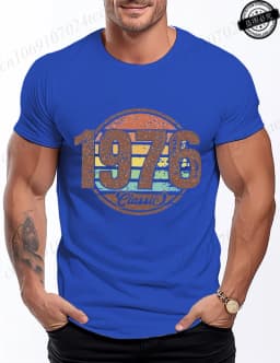 Retro 1976 Shirt Unisex Vintage 1976 Graphic T-Shirt for Women Men Casual O Neck Short Sleeve Tee 1976 Birthday Streetwear Tops