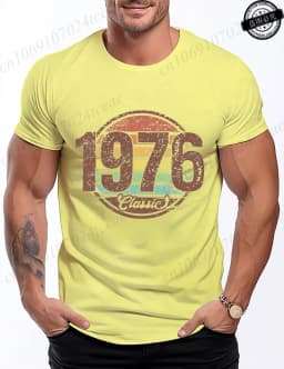 Retro 1976 Shirt Unisex Vintage 1976 Graphic T-Shirt for Women Men Casual O Neck Short Sleeve Tee 1976 Birthday Streetwear Tops