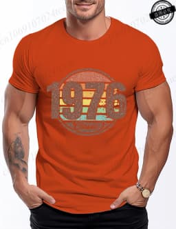 Retro 1976 Shirt Unisex Vintage 1976 Graphic T-Shirt for Women Men Casual O Neck Short Sleeve Tee 1976 Birthday Streetwear Tops