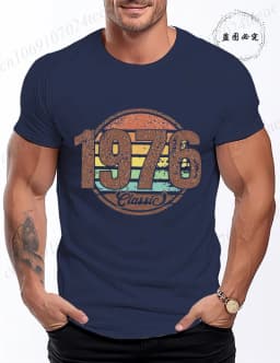 Retro 1976 Shirt Unisex Vintage 1976 Graphic T-Shirt for Women Men Casual O Neck Short Sleeve Tee 1976 Birthday Streetwear Tops