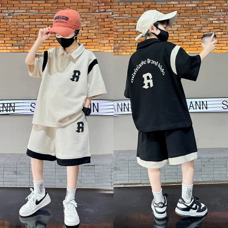 Teenagers Summer Boys Clothing Sets New Letter Fashion T-Shirt + Shorts 2Pcs Boys Suits Birthday Gift 5-14 Years Kids Clothes