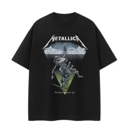 Hip-hop Metallica Band Retro Dark Band T-Shirt 100% Cotton Graphic Tee Men Women Summer Streetwear Top