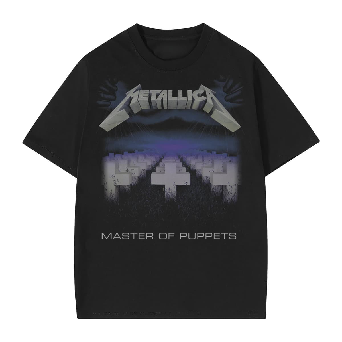 Hip-hop Metallica Band Retro Dark Band T-Shirt 100% Cotton Graphic Tee Men Women Summer Streetwear Top