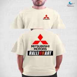 Mitsubishi Ralliart T-shirt, graphic design on the front and back, unisex, 100% cotton - Magic Racing