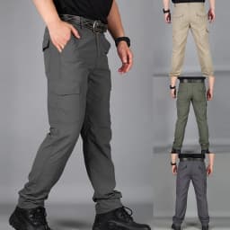 2026 Summer Men's Casual Cargo Trousers Outdoor Sports Pants Multi Pockets Tactical Pant Camping Fishing Men Clothing Thin Style