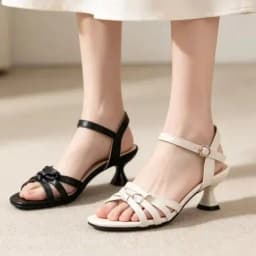 Morning Dew Kitten Heel Pumps for Women Pointed Toe V-Neck Woven Detail Lightweight Evening Party Shoes