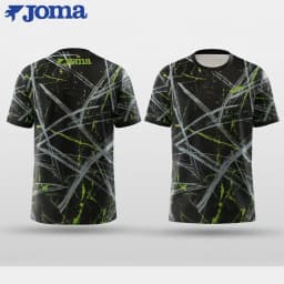 JOMA Summer Bright Color 3D Printing Men's T-shirt Quick Dry Breathable Outdoor Sports Tops Fitness Cycling Casual Street Short