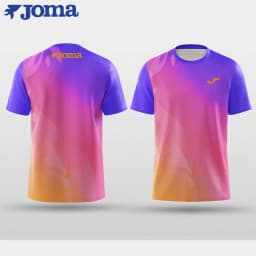 JOMA Summer Bright Color 3D Printing Men's T-shirt Quick Dry Breathable Outdoor Sports Tops Fitness Cycling Casual Street Short