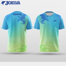 JOMA Summer Bright Color 3D Printing Men's T-shirt Quick Dry Breathable Outdoor Sports Tops Fitness Cycling Casual Street Short