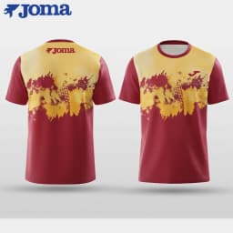 JOMA Summer Bright Color 3D Printing Men's T-shirt Quick Dry Breathable Outdoor Sports Tops Fitness Cycling Casual Street Short