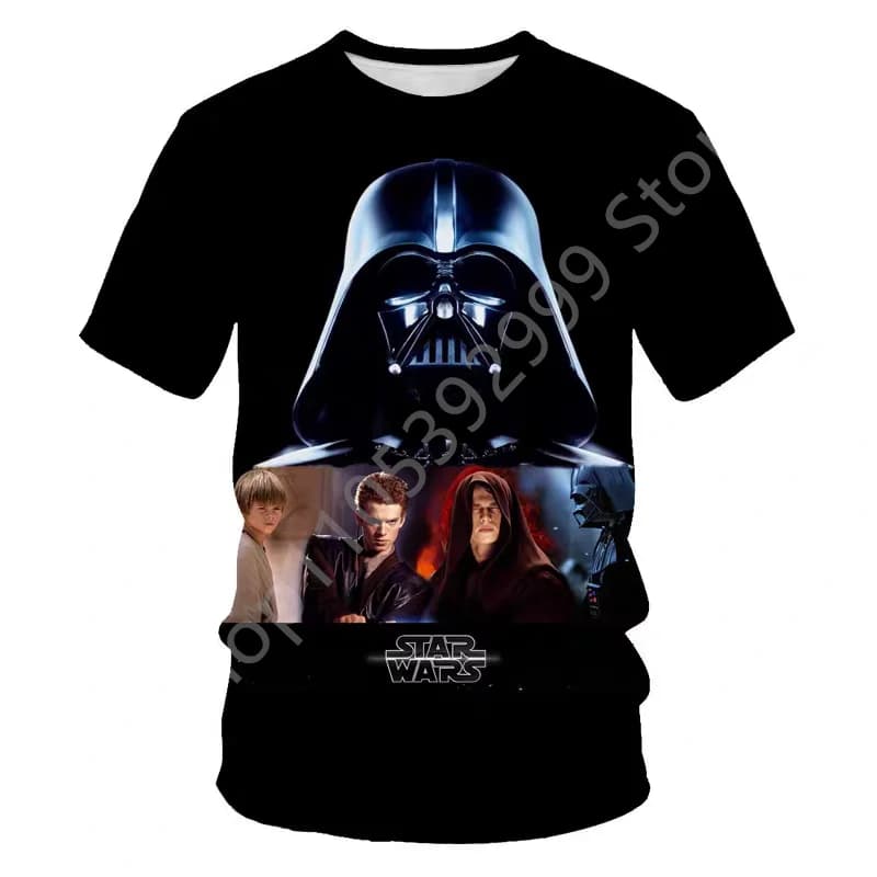 3D Quick Drying Short Sleeve Men's T-Shirt Star Wars 50th Anniversary Adult & Children's Parent-Child T-Shirt