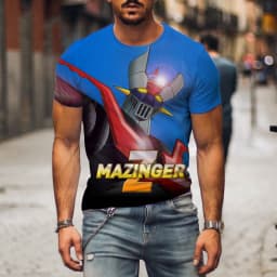 Mazinger Z Robot 3D Print Sport Quick-dry Breathable Men T-shirt Outdoor Casual Anime Harajuku Cosplay Parent-child Short Sleeve