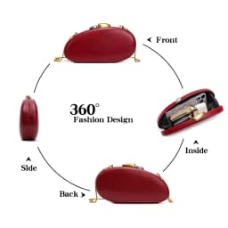 Women's Fashion Light Luxury Evening Bag Shell-Shaped Solid Color Clutch Versatile Crossbody Bag for Parties Banquets