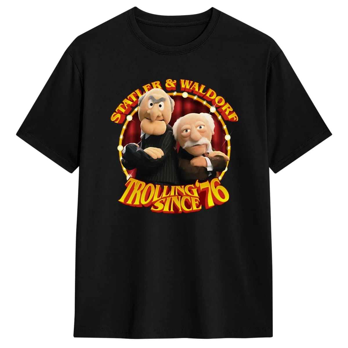 Trolling 76 Statler And Waldorf T Shirt Beach T Shirts Men 100 Cotton Breathable Plus Size Clothes Short Sleeve Vintage Tshirt