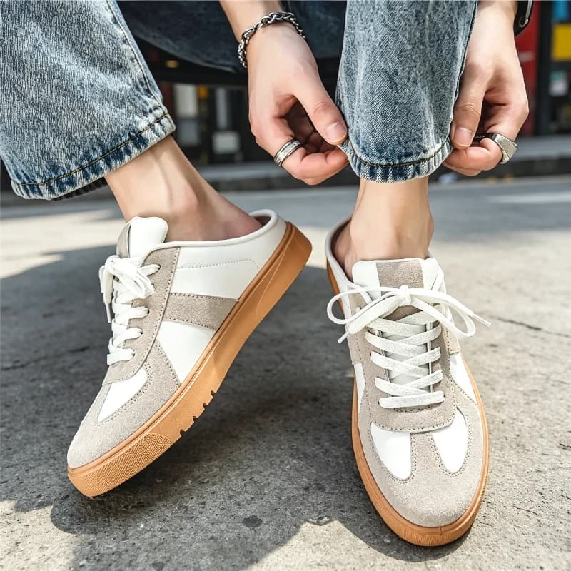 Platform Slippers Men Footwear Casual Sneakers Women Mules Shoes Sports Round Toe Flat Clogs Summer Slip on Shoes for Men