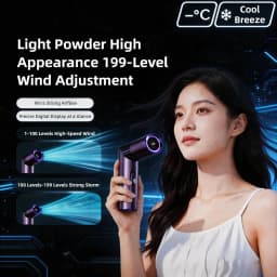 TINSOL 2026 New Lipstick Mini Handheld Fan, Portable Foldable Neck-Hanging Fan with Digital Display and Lighting Function