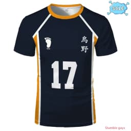Men Casual Kids Clothes Boys Sportswear Haikyuu Nekoma Anime T-shirt Kuroo Kozume Volleyball Club Uniform Cosplay Tee