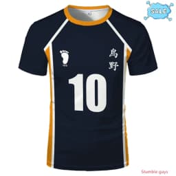 Men Casual Kids Clothes Boys Sportswear Haikyuu Nekoma Anime T-shirt Kuroo Kozume Volleyball Club Uniform Cosplay Tee