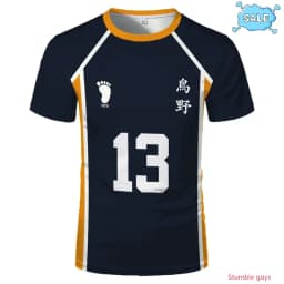 Men Casual Kids Clothes Boys Sportswear Haikyuu Nekoma Anime T-shirt Kuroo Kozume Volleyball Club Uniform Cosplay Tee