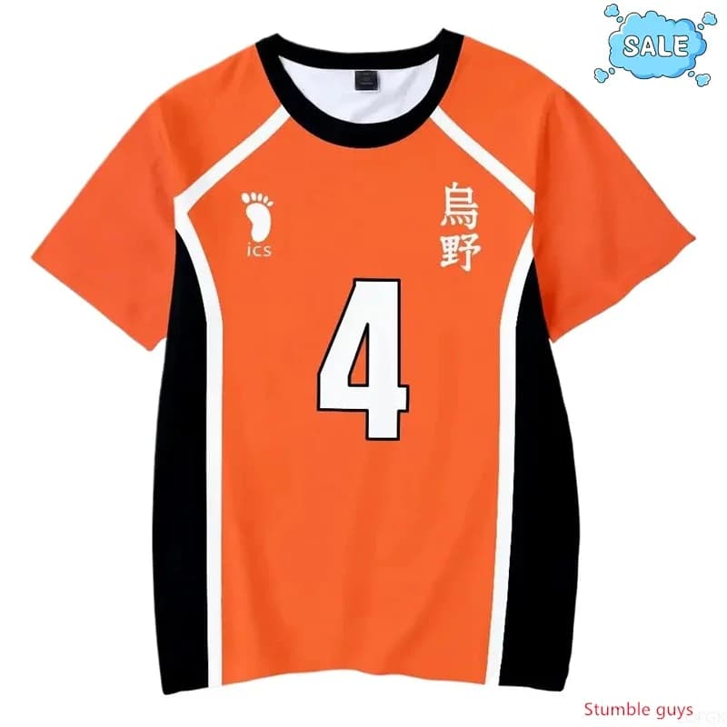 Men Casual Kids Clothes Boys Sportswear Haikyuu Nekoma Anime T-shirt Kuroo Kozume Volleyball Club Uniform Cosplay Tee