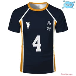 Men Casual Kids Clothes Boys Sportswear Haikyuu Nekoma Anime T-shirt Kuroo Kozume Volleyball Club Uniform Cosplay Tee