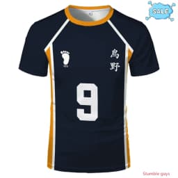 Men Casual Kids Clothes Boys Sportswear Haikyuu Nekoma Anime T-shirt Kuroo Kozume Volleyball Club Uniform Cosplay Tee