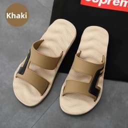Summer Outdoor Men's Slippers, Non-slip Massage Soft Bottom Flip-flops, Large Size Sandals for Home Bathing