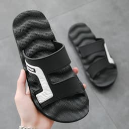 Summer Outdoor Men's Slippers, Non-slip Massage Soft Bottom Flip-flops, Large Size Sandals for Home Bathing