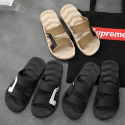 Summer Outdoor Men's Slippers, Non-slip Massage Soft Bottom Flip-flops, Large Size Sandals for Home Bathing