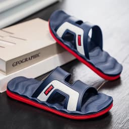 Summer Outdoor Men's Slippers, Non-slip Massage Soft Bottom Flip-flops, Large Size Sandals for Home Bathing